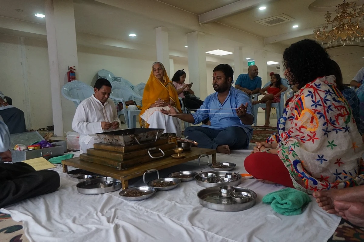 Siddhartha at Arya Samaj temple.