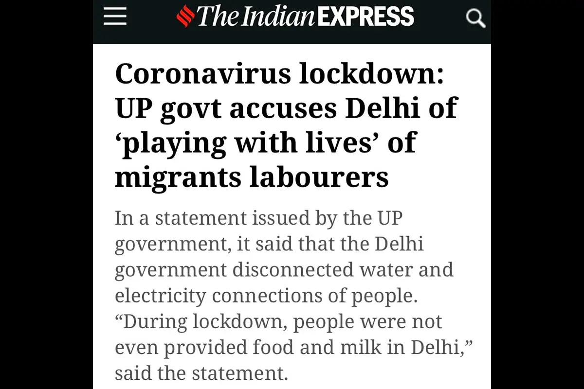 Fact-Check: Did UP Government Really Issue ‘Official Statement’ Against Delhi Government As Reported?