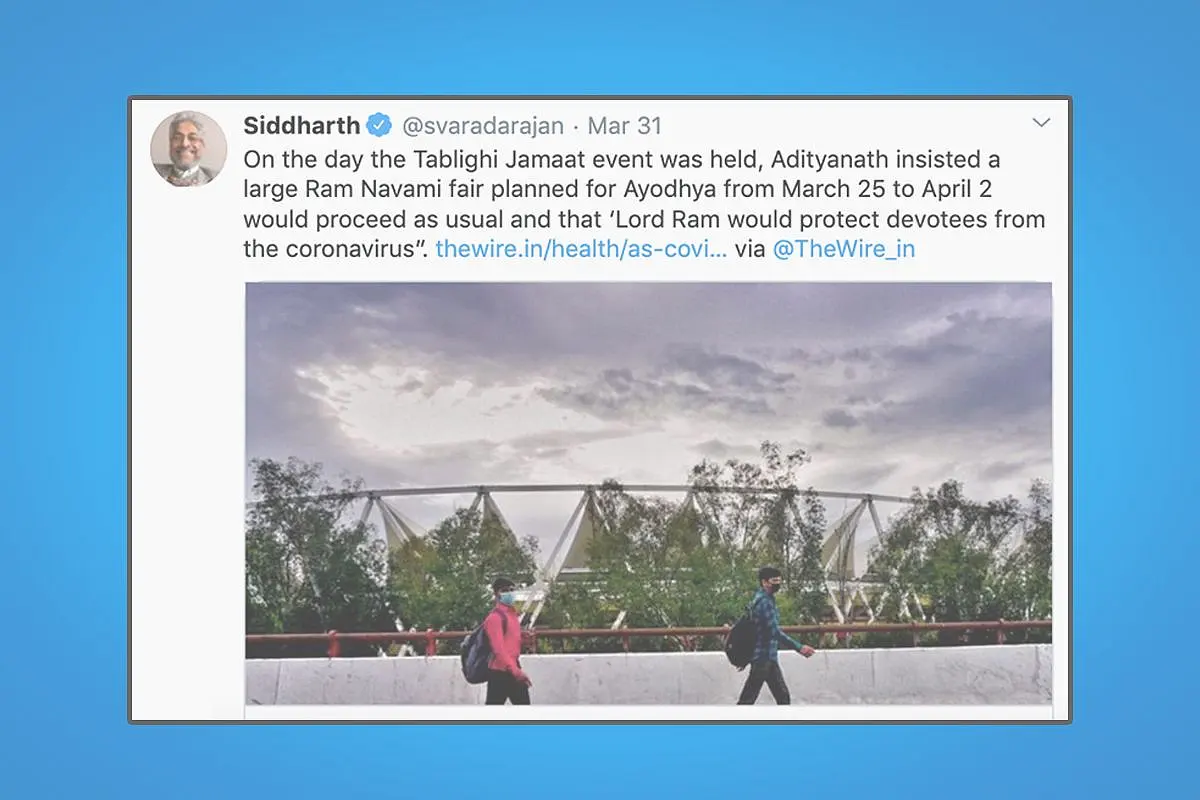 No, Yogi Did Not Say ‘Lord Ram Would Protect Devotees From Coronavirus’. Portal Changes False Report After Outrage