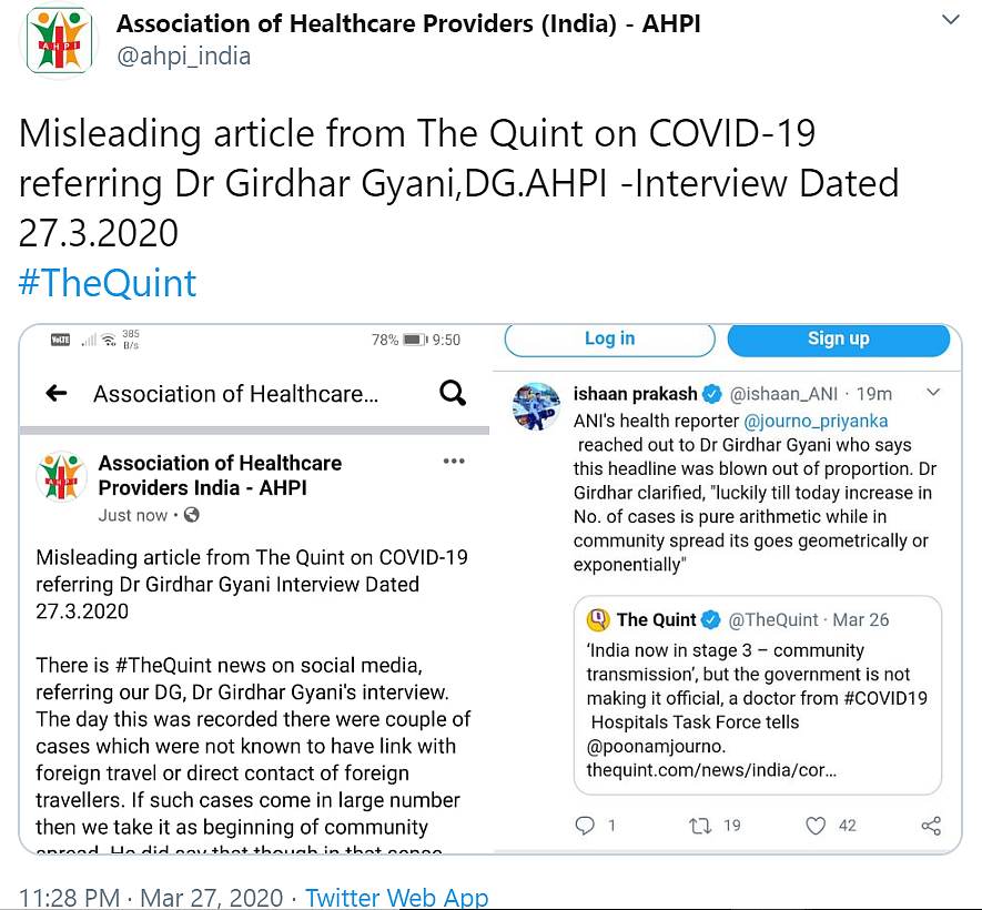 India Being Forced To Battle Outbreak Of Not One But Two Diseases: Covid-19 And Fake News