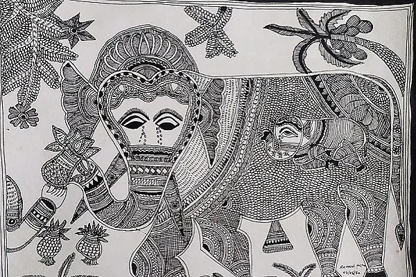 The Cries For ‘Ma’ Elephant: An Artist From Mithila Depicts Heart Rending Tragedy Of The Tusker In Kerala