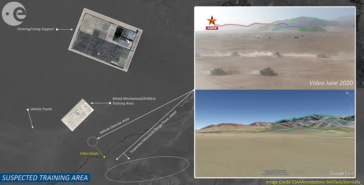 Location of the PLA exercise advertised by the Global Times in June. (@SimTack,@detrasfa_)