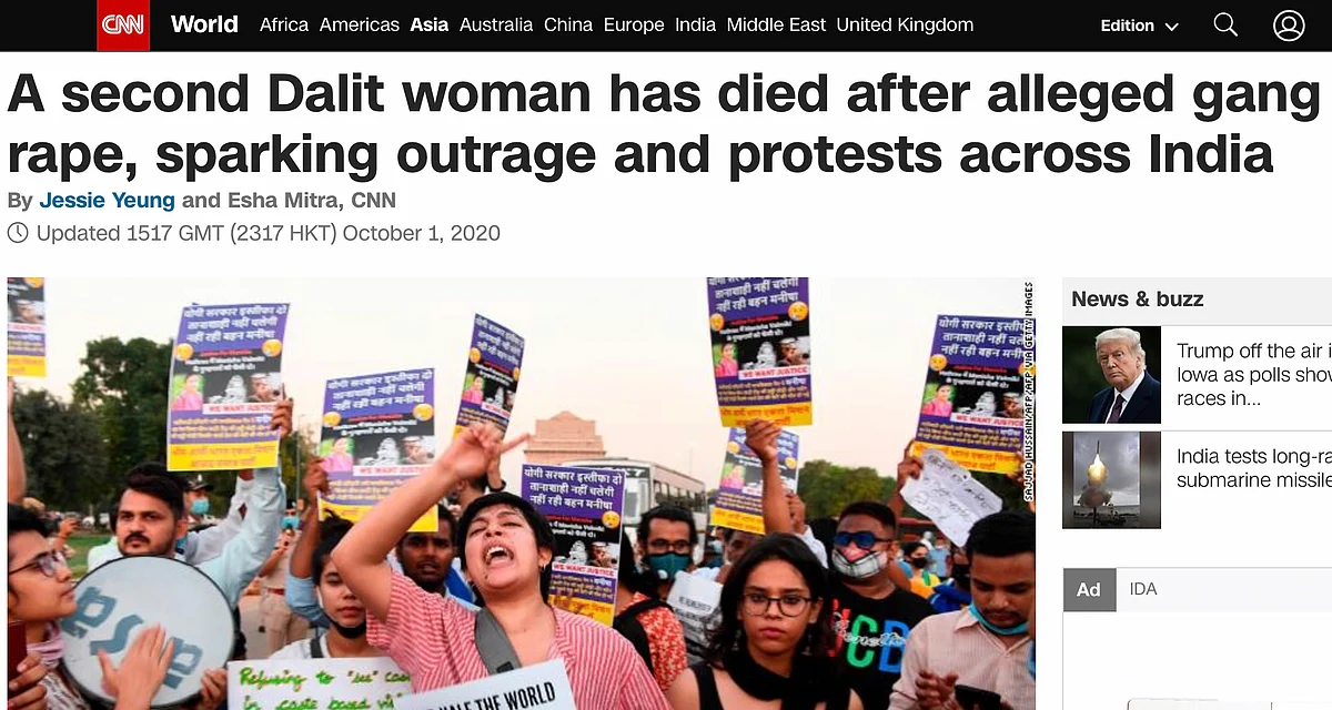 Mention Of ‘Upper Caste Men’ In Hathras, But Only ‘Men’ In Balrampur: That’s CNN, NYTimes, BBC And Bloomsberg For You