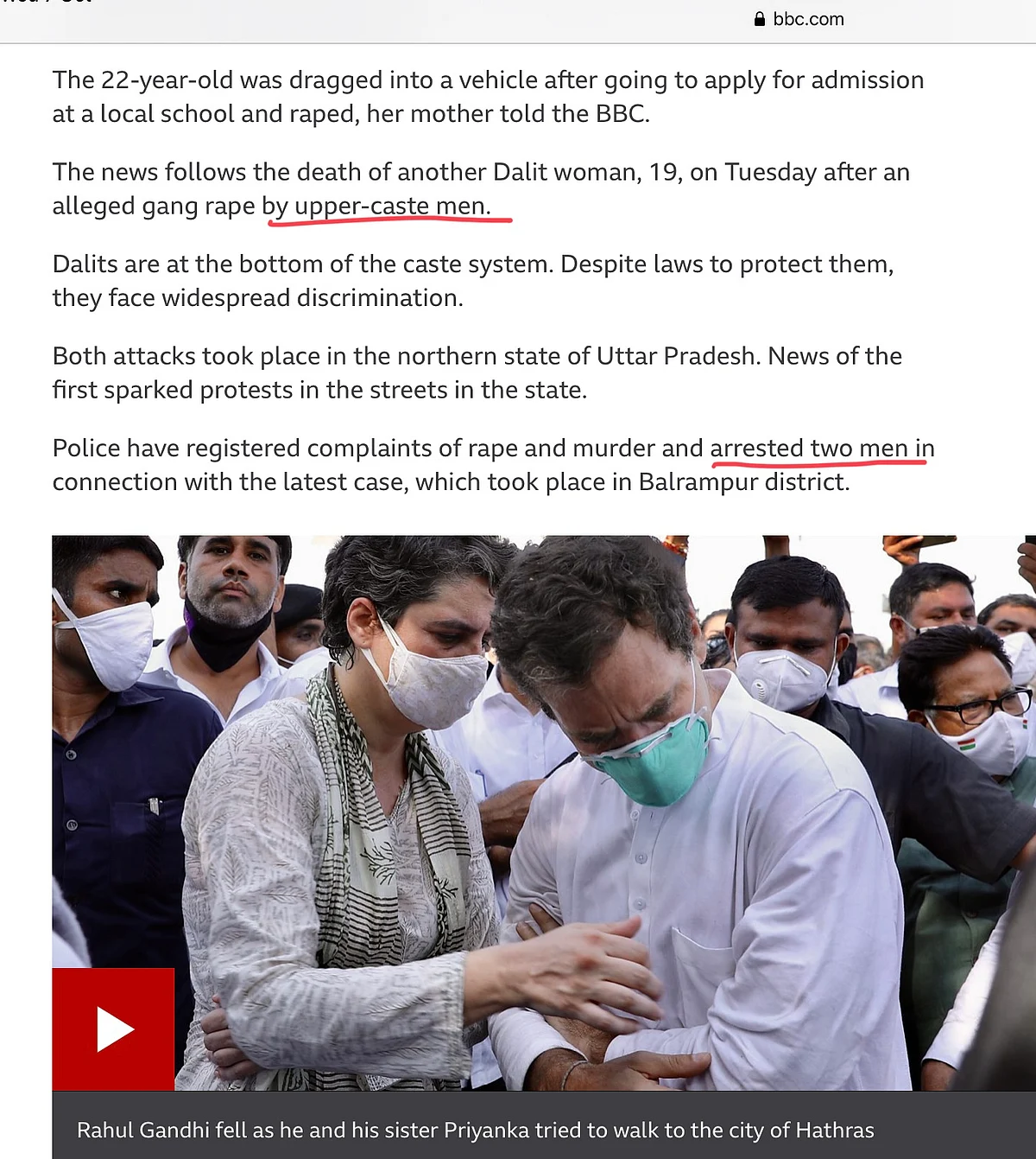 Mention Of ‘Upper Caste Men’ In Hathras, But Only ‘Men’ In Balrampur: That’s CNN, NYTimes, BBC And Bloomsberg For You