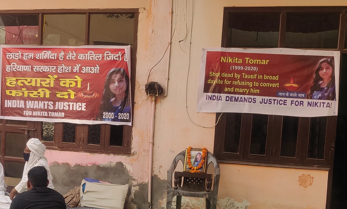 Outside Nikita Tomar’s house. Picture clicked on 3 November 