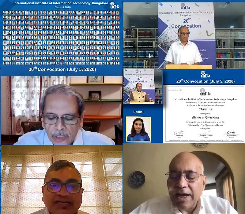 IIIT Bangalore’s 2020 virtual convocation.
