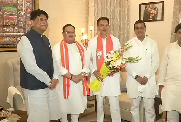 Former Union Minister And Congress Leader From Uttar Pradesh Jitin Prasada Joins BJP