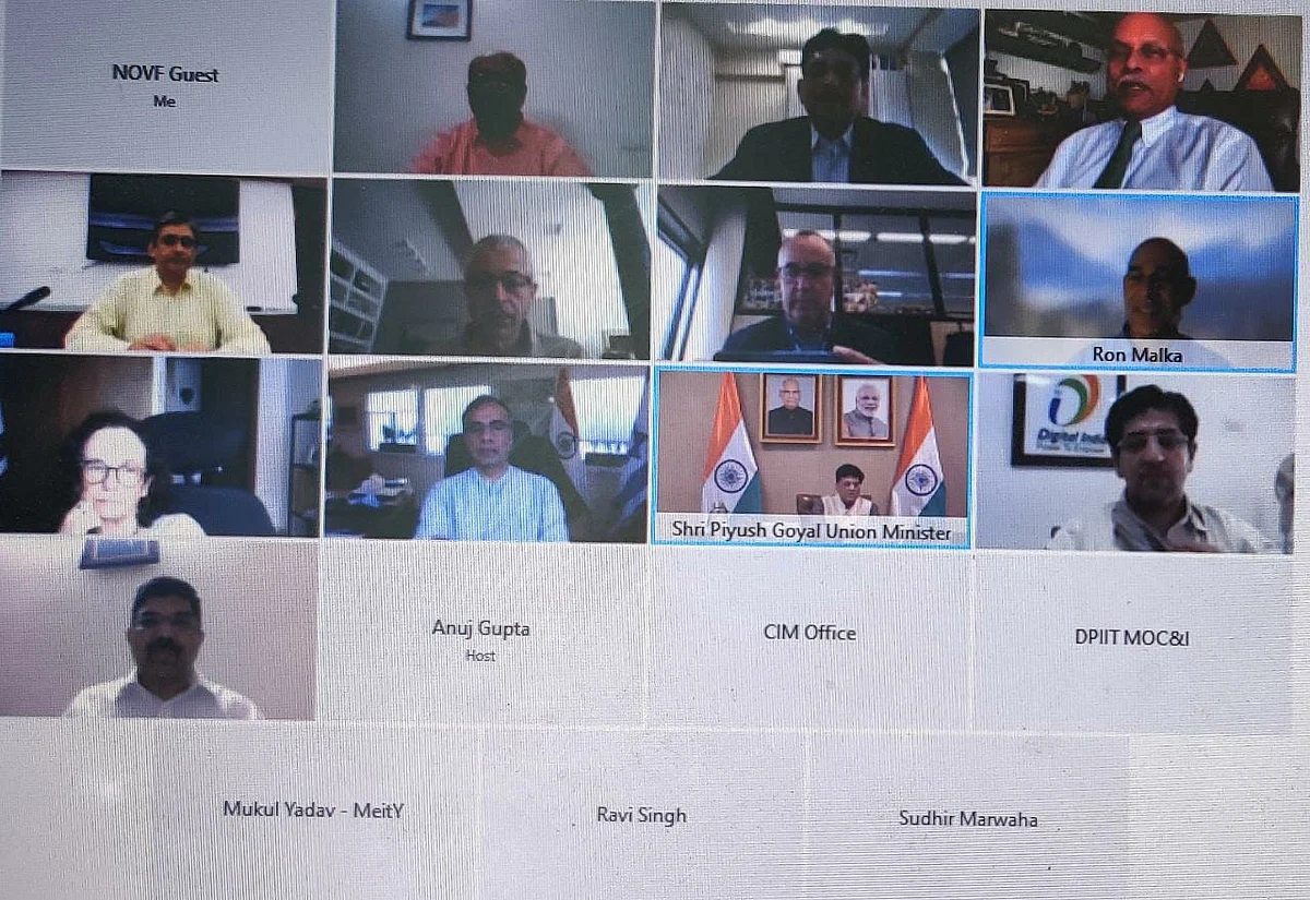 Virtual Meeting with Hon’ble Commerce Minister, who is also Chairman of Empowered Committee for High Tech manufacturing in May 2021,