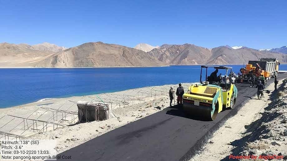 Spangmik-Kasket road. (@sahuajeet/Commissioner Secretary to Administration of Ladakh)