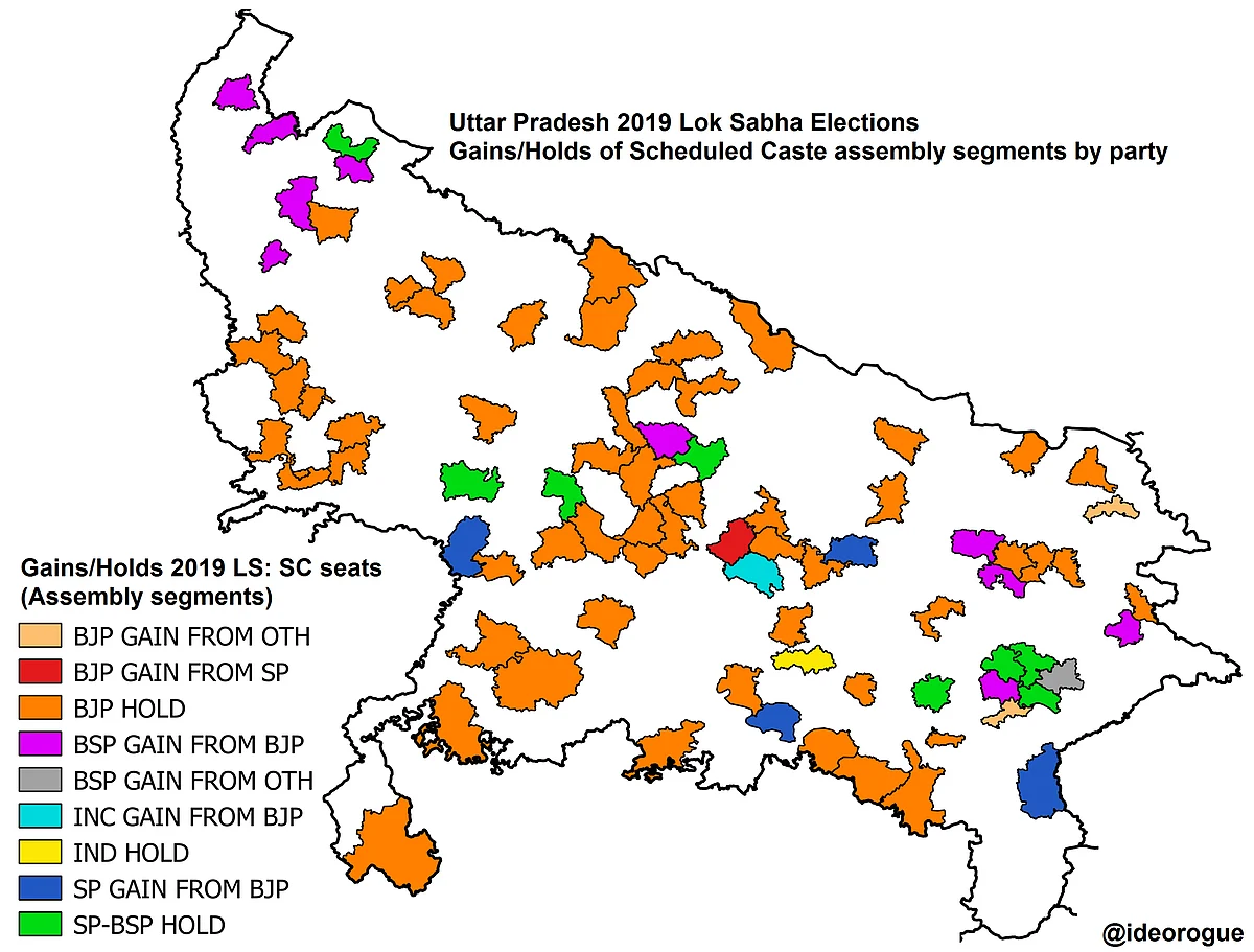 In Maps: How The Reserved Seats In UP Voted In 2017 And '19, And What It Could Mean For '22