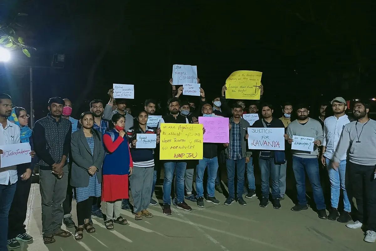 ABVP Protests Against Tamil Nadu CM Stalin For Showing 'Insensitivity' In Lavanya Suicide Case