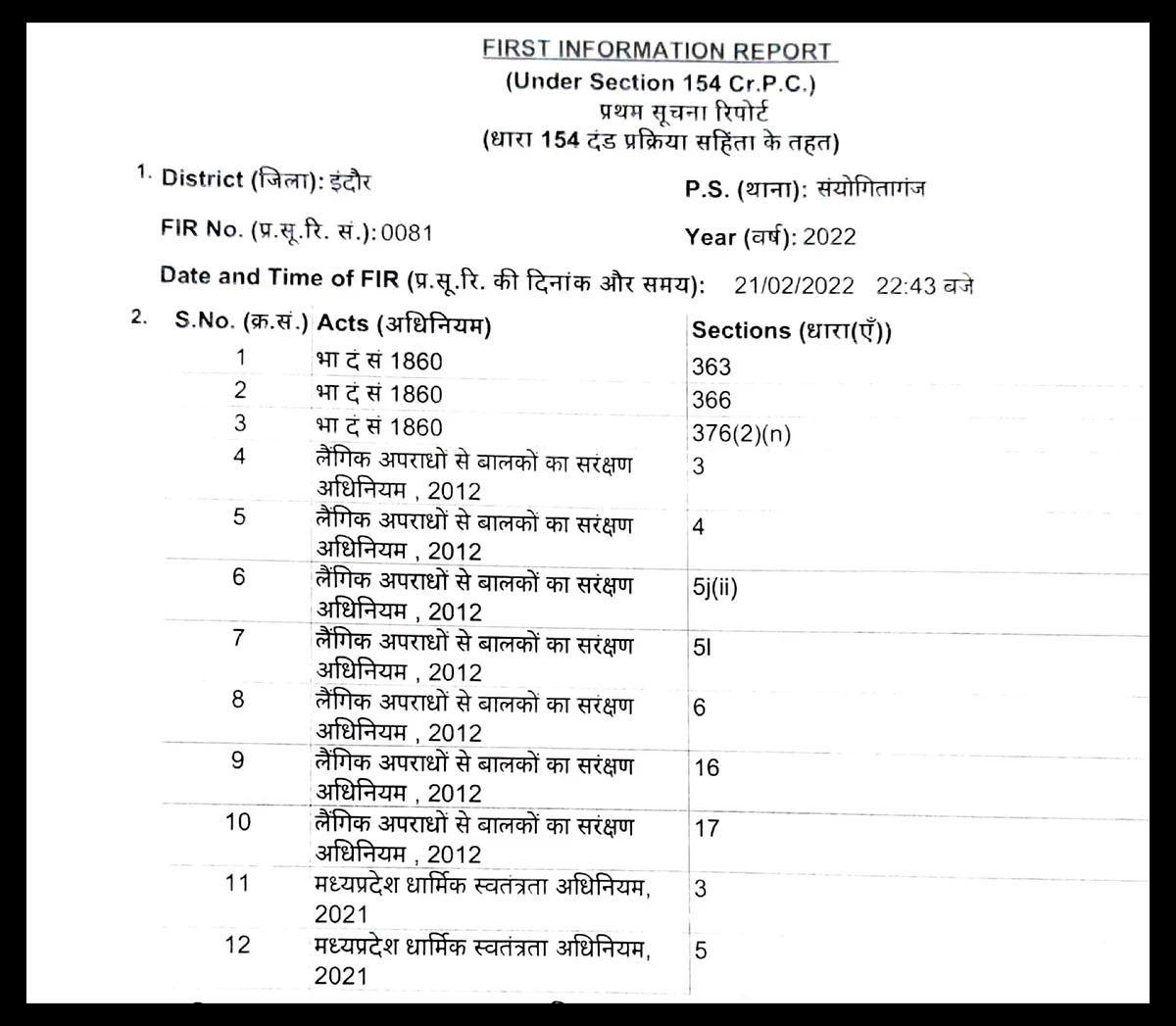 From the FIR