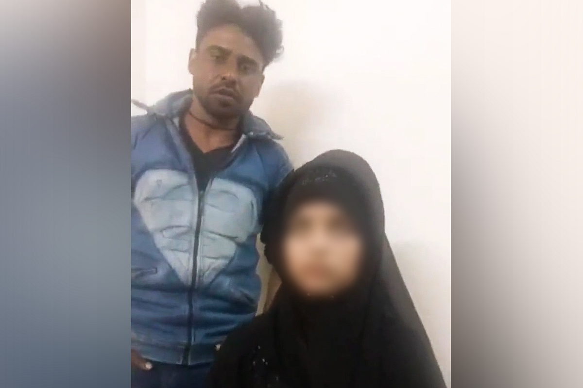 Screenshot from a video of Hasan with the girl