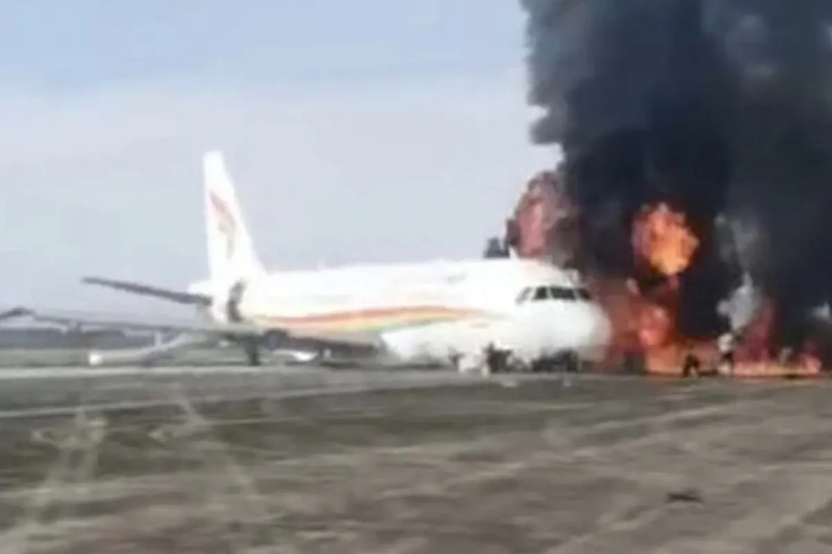 Tibet Airlines Plane With 122 People Veers Off Runway During Take-Off, Catches Fire; Over 40 Injured