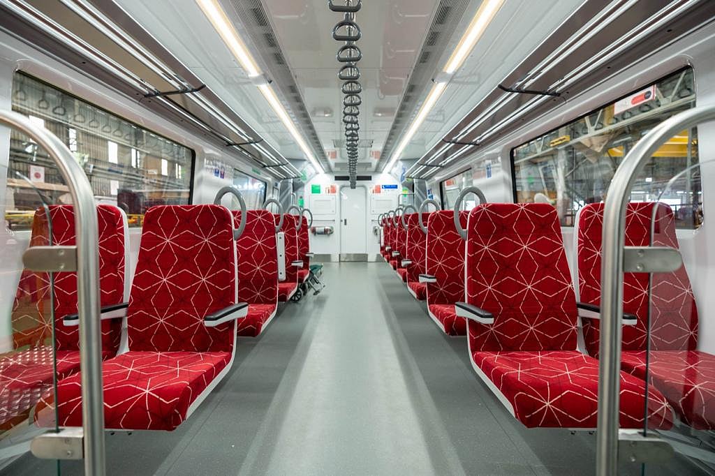 Inside the semi high-speed train buuilt for Delhi-Meerut RRTS (Alstom)