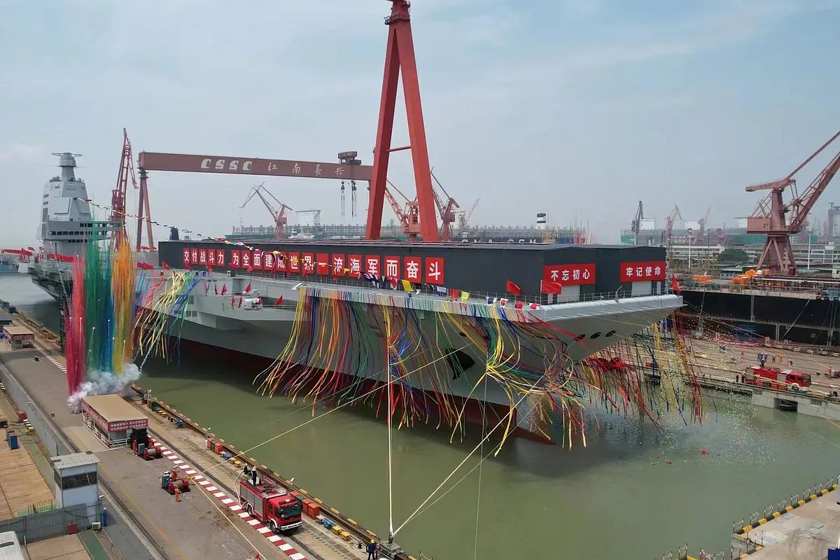 China Launches Its Largest And Most Advanced Aircraft Carrier Named 'Fujian'