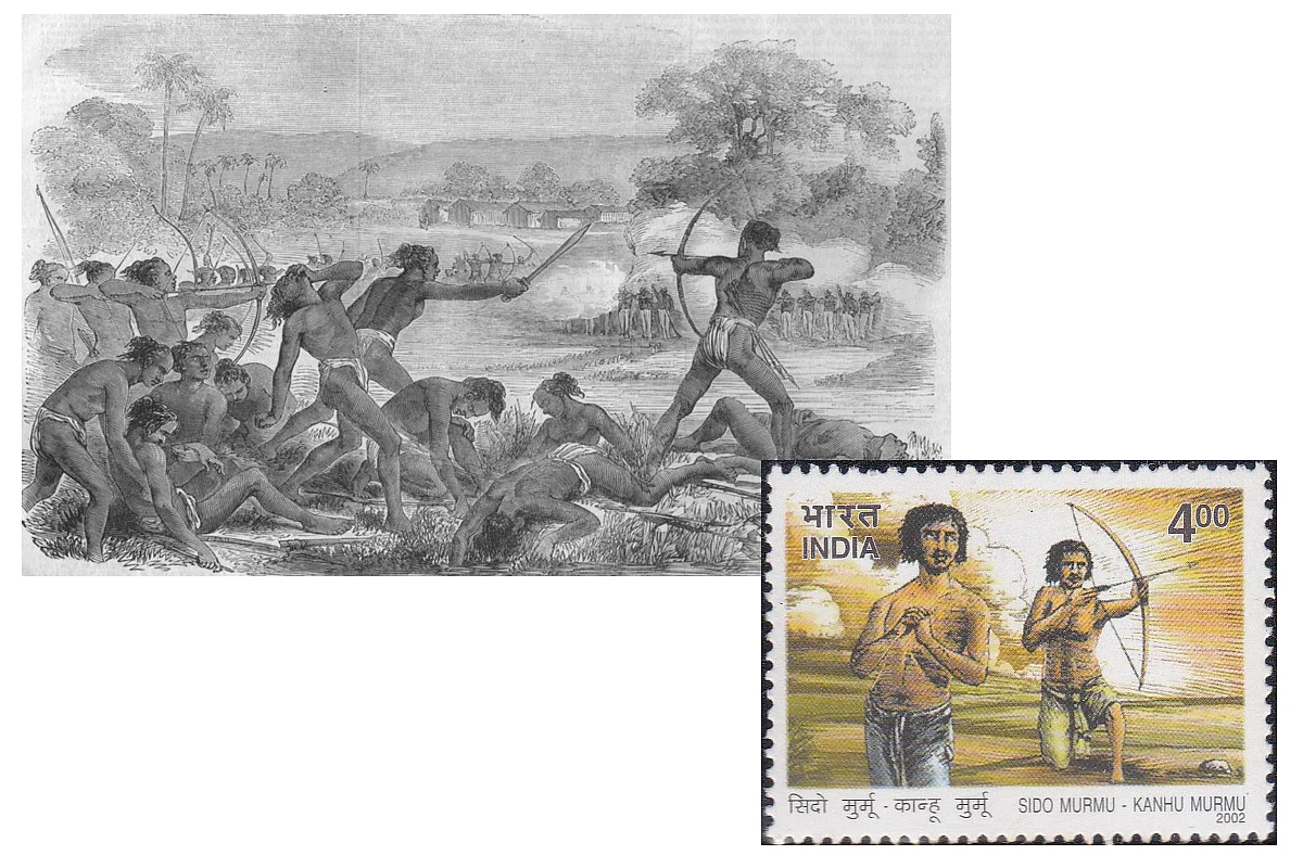 Santhal Rebellion against British was led by Sidhu Murmu and Kanu Murmu whose memories were honoured by Vajpayee Government.
