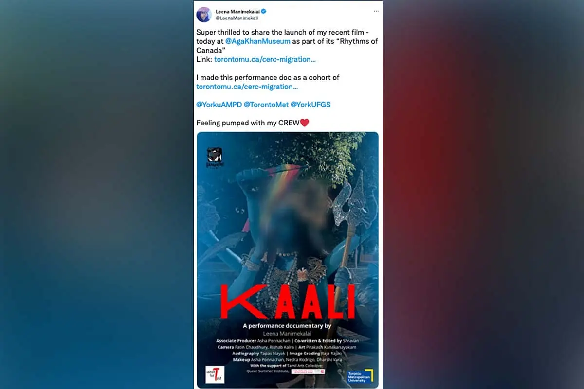 Leena Manimekalai’s 'Kaali' Poster Tweet Withheld Over Allegations Of Hurting Religious Sentiments