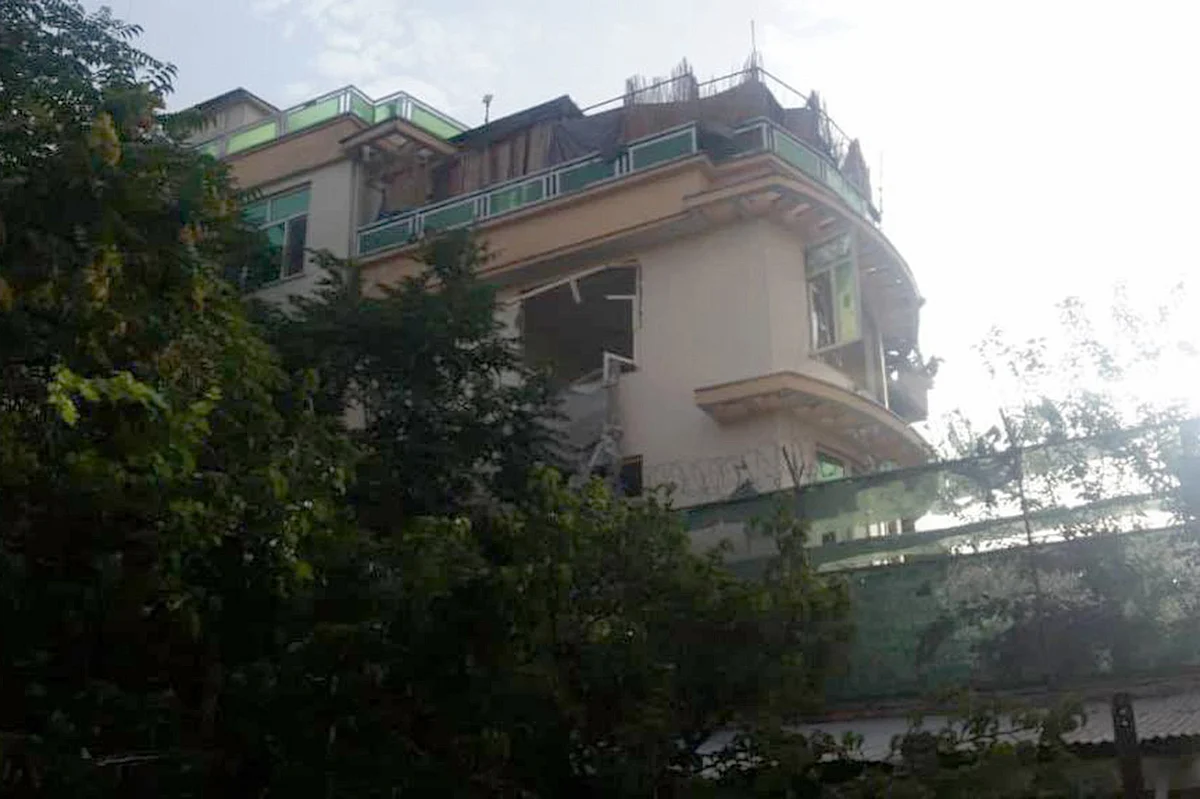 The compound that al-Zawahiri was killed in. (Twitter)