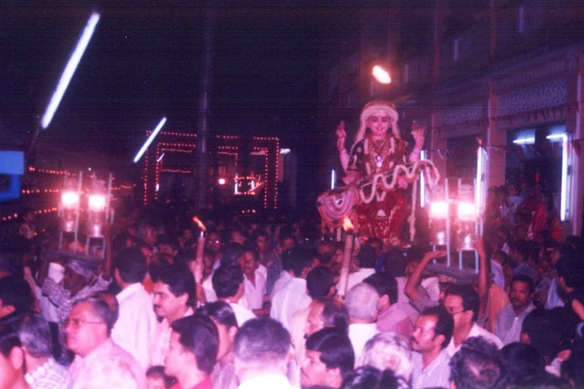 As Sharada leaves for procession on the final day
