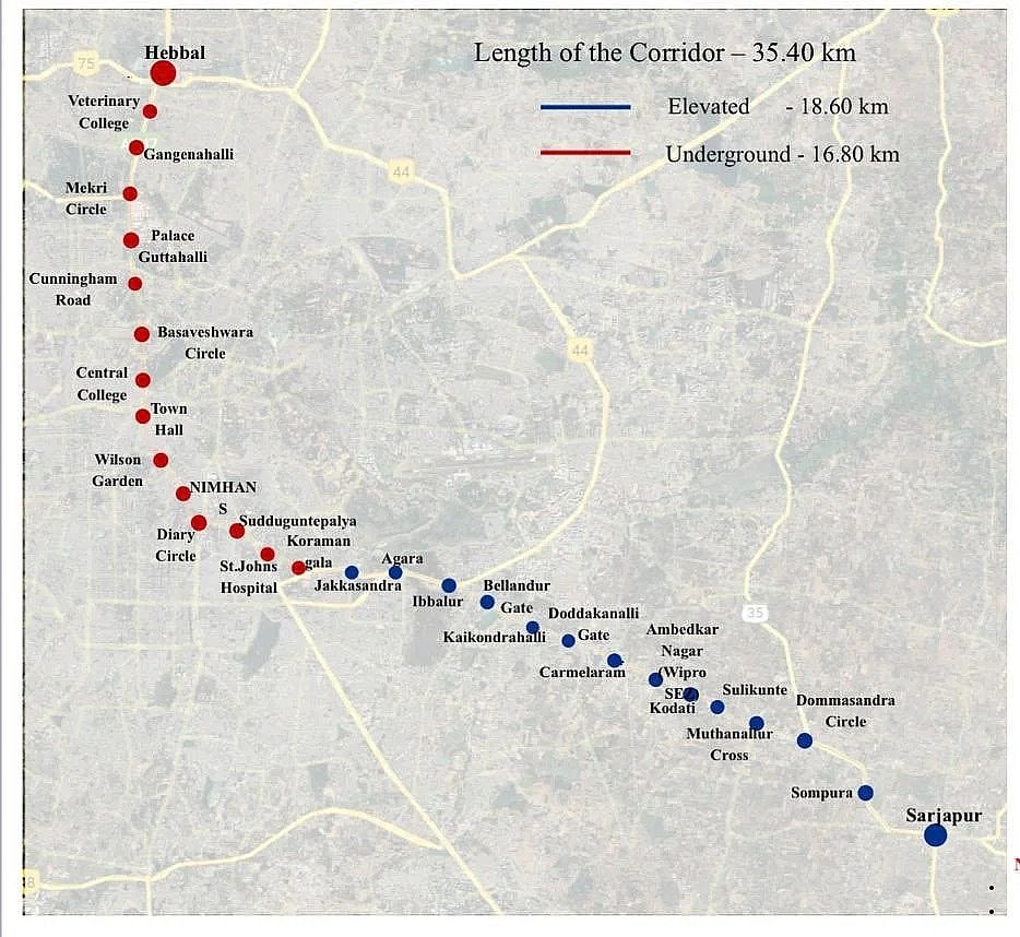 Proposed Hebbal- Sarjpur Map