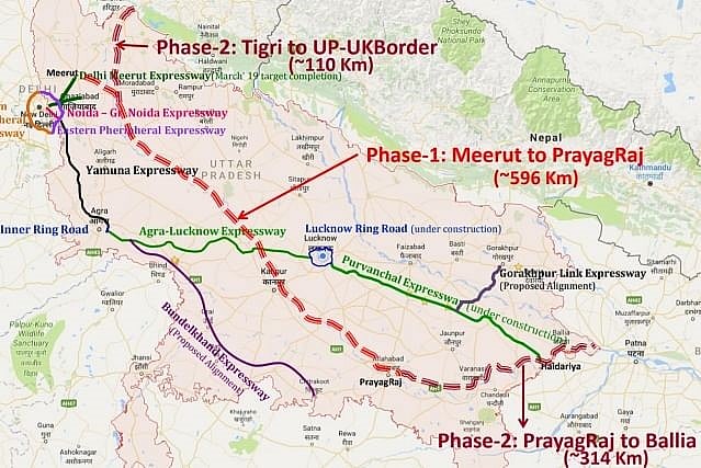 Alignment of Ganga Expressway.