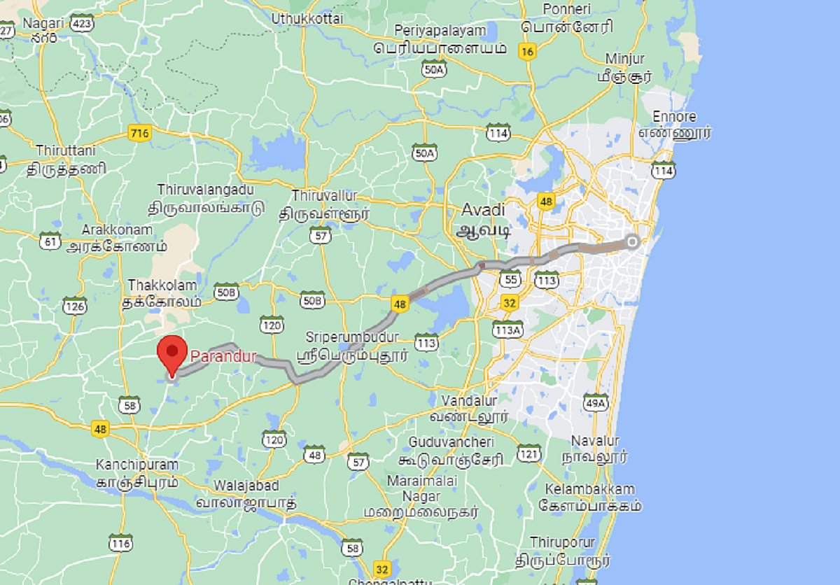 Chennai s Second Airport At Parandur To Be Built With Rs 20 000 Crore chennai-local-train-map-route-map-irctc-co-in-blog