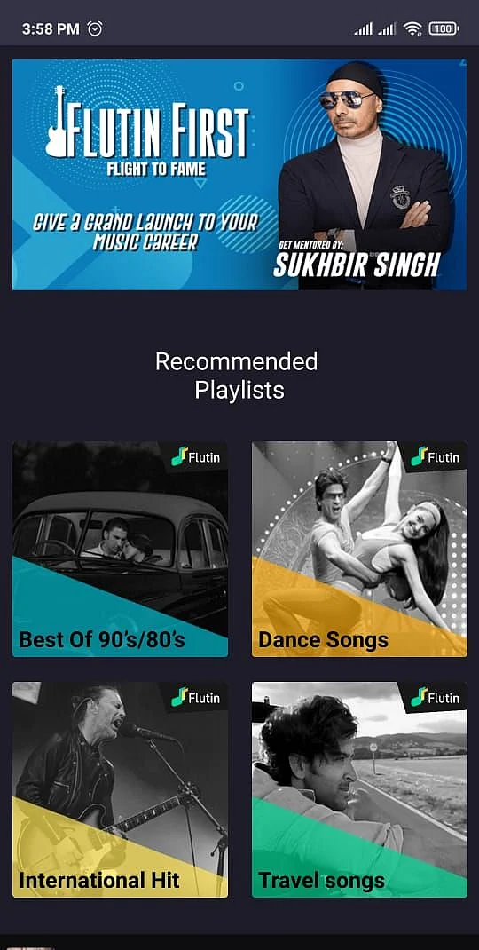 Towards the bottom of your home page, there is a section dedicated to 'Recommended Playlists'.