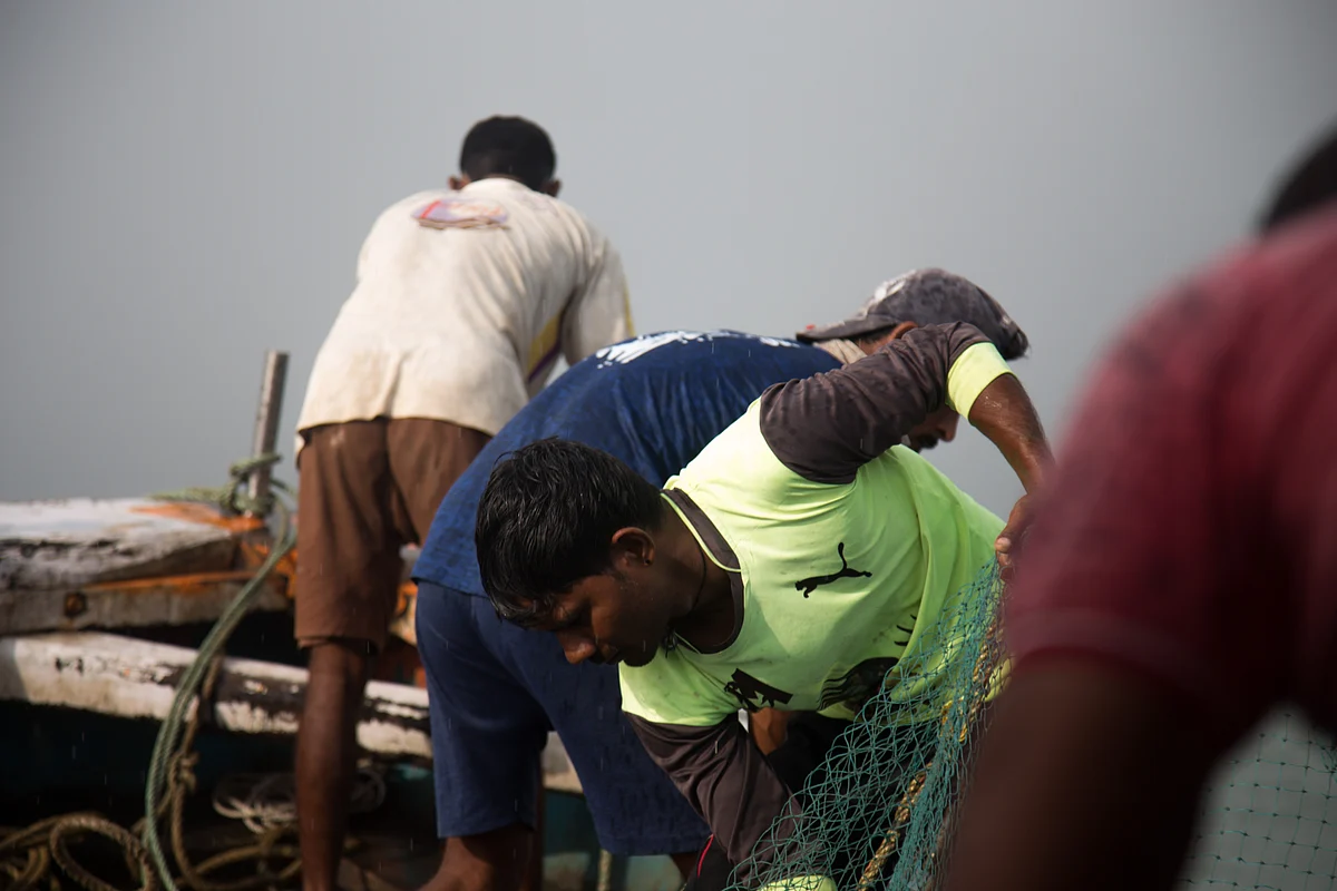 The boats which go for deep-sea fishing will have atleast eight to ten members onboard.