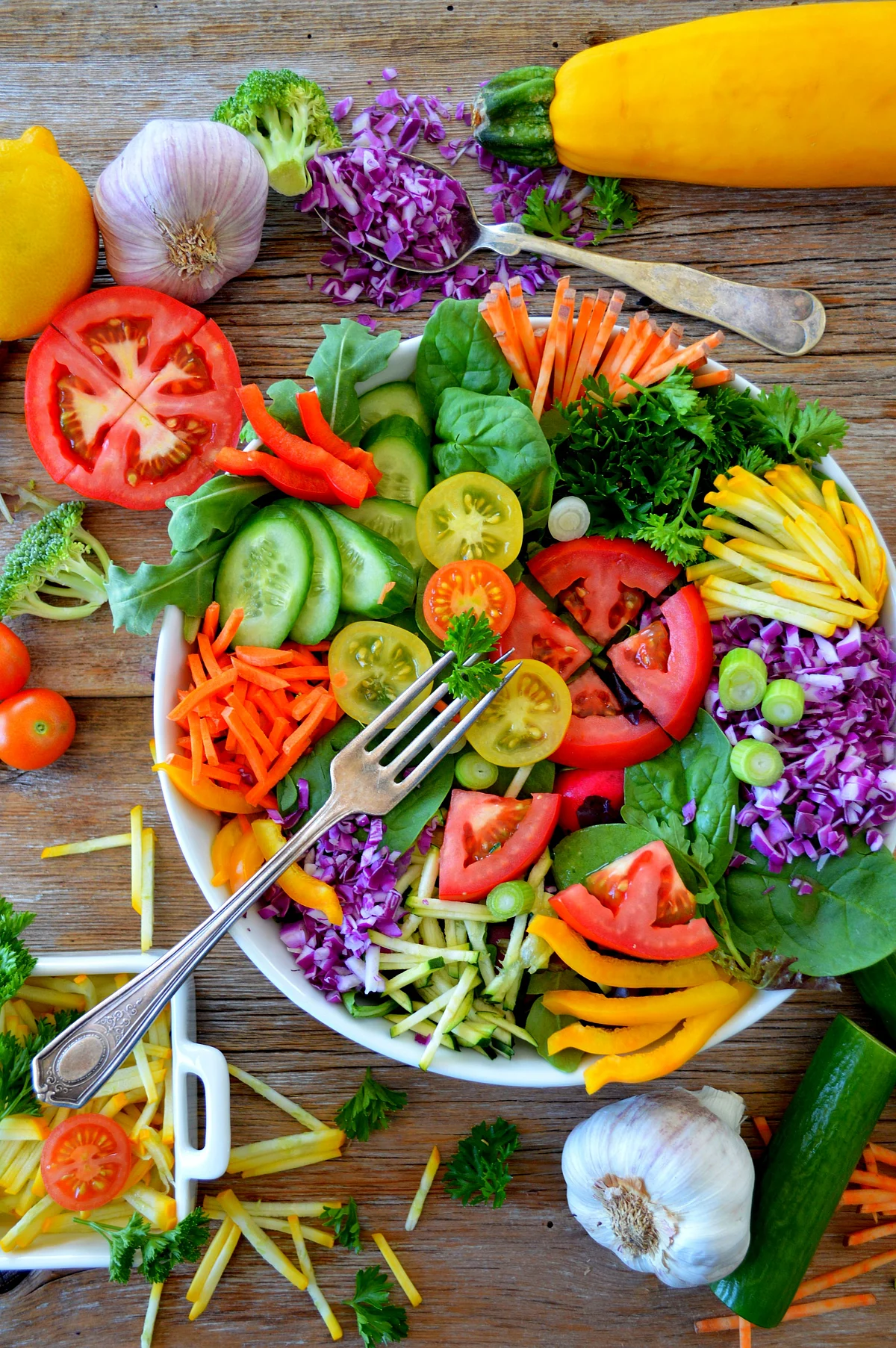 The more you consume differently coloured fruits and vegetables, the better it gets.