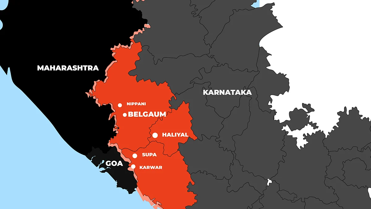 Belgaum or Belagavi is currently part of Karnataka but is claimed by Maharashtra