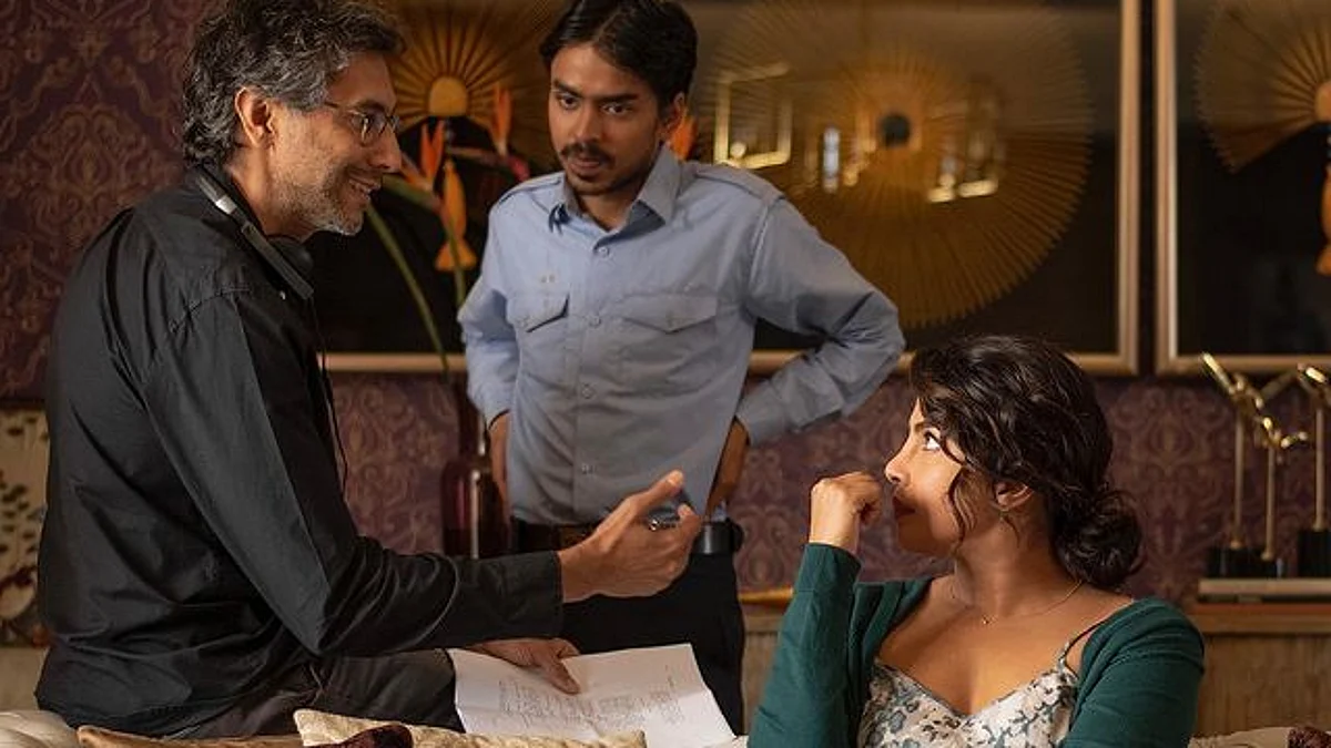 Priyanka Chopra Jonas shared this picture of Ramin Bahrani, Adarsh Gourav and herself (L-R) on her Instagram account.