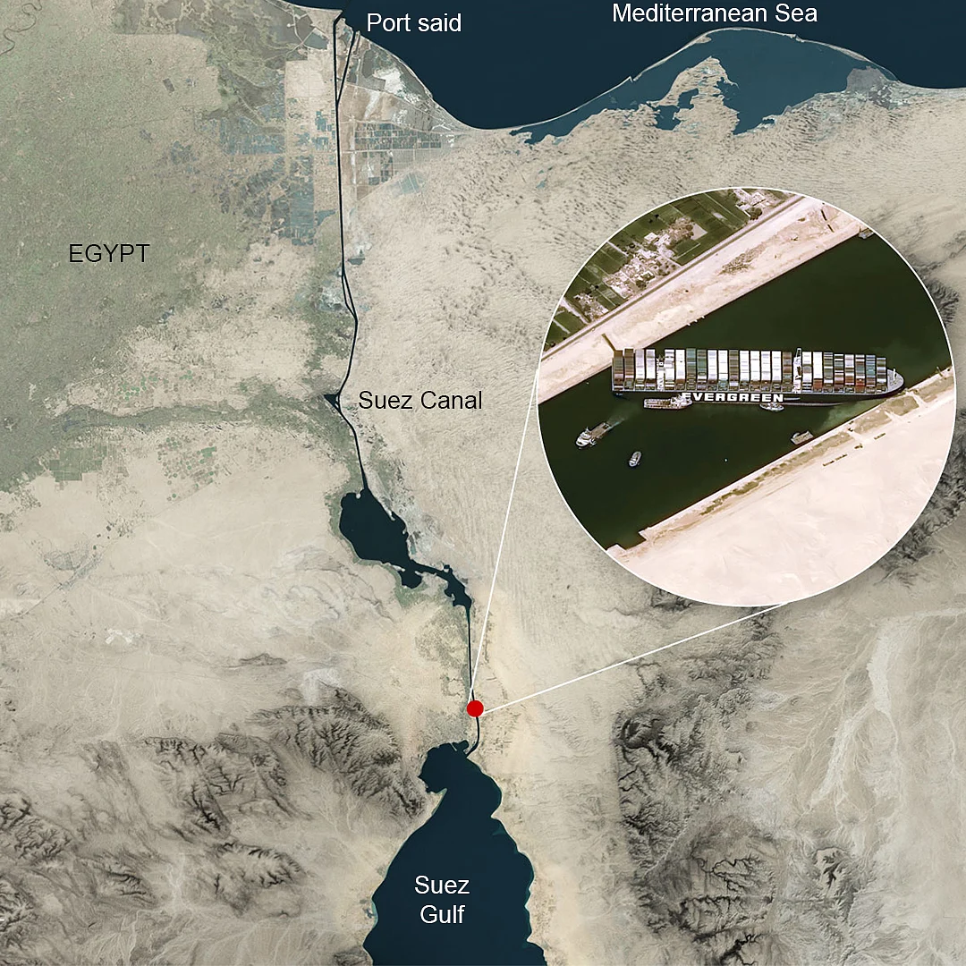 Suez Canal is the world’s longest canal without locks