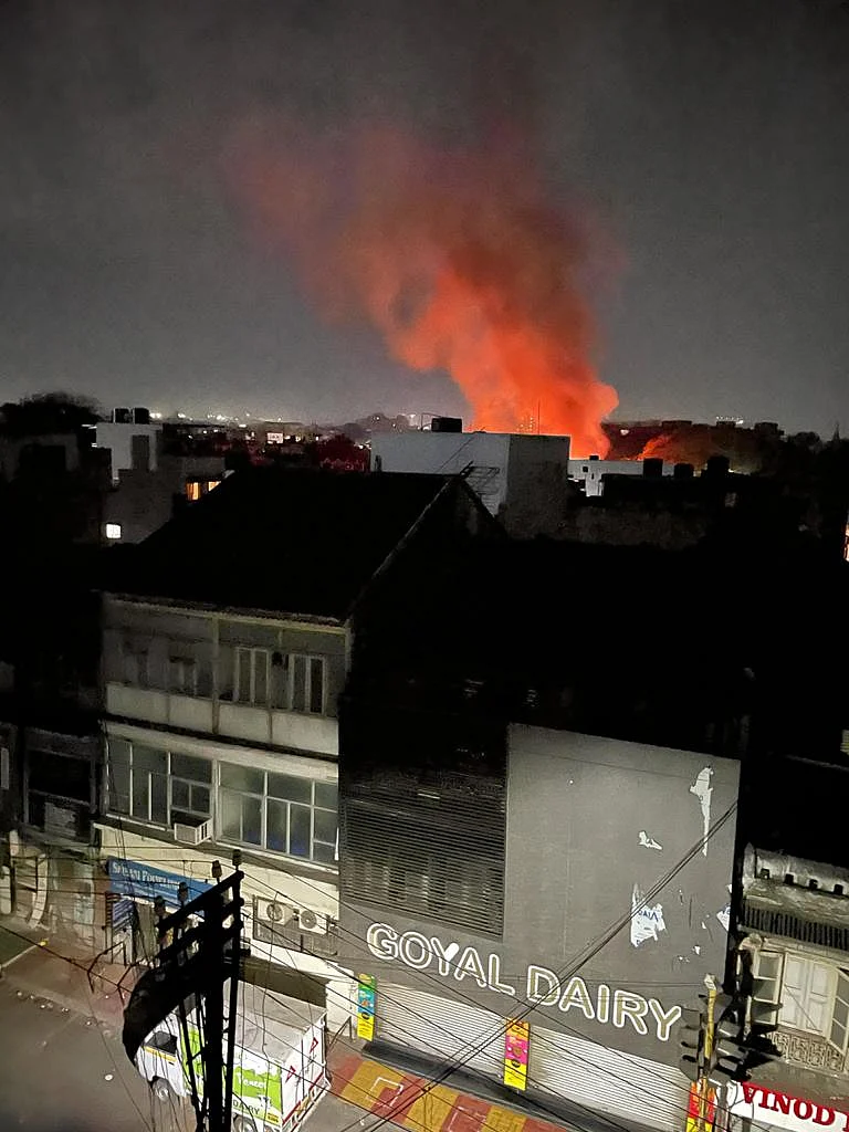 The blaze gutted multiple shops in Shivaji Market of Pune on Tuesday