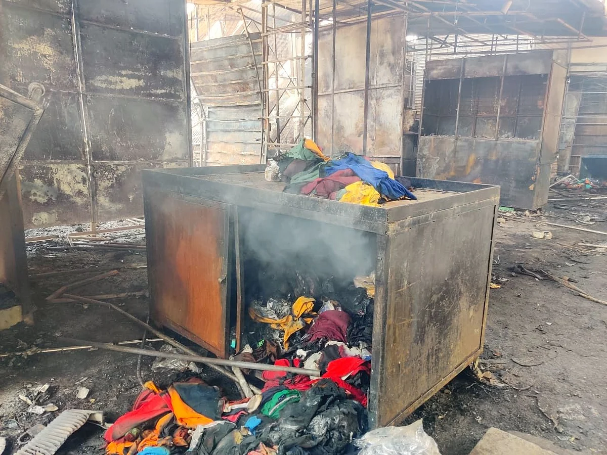 Fashion Street after fire on Friday