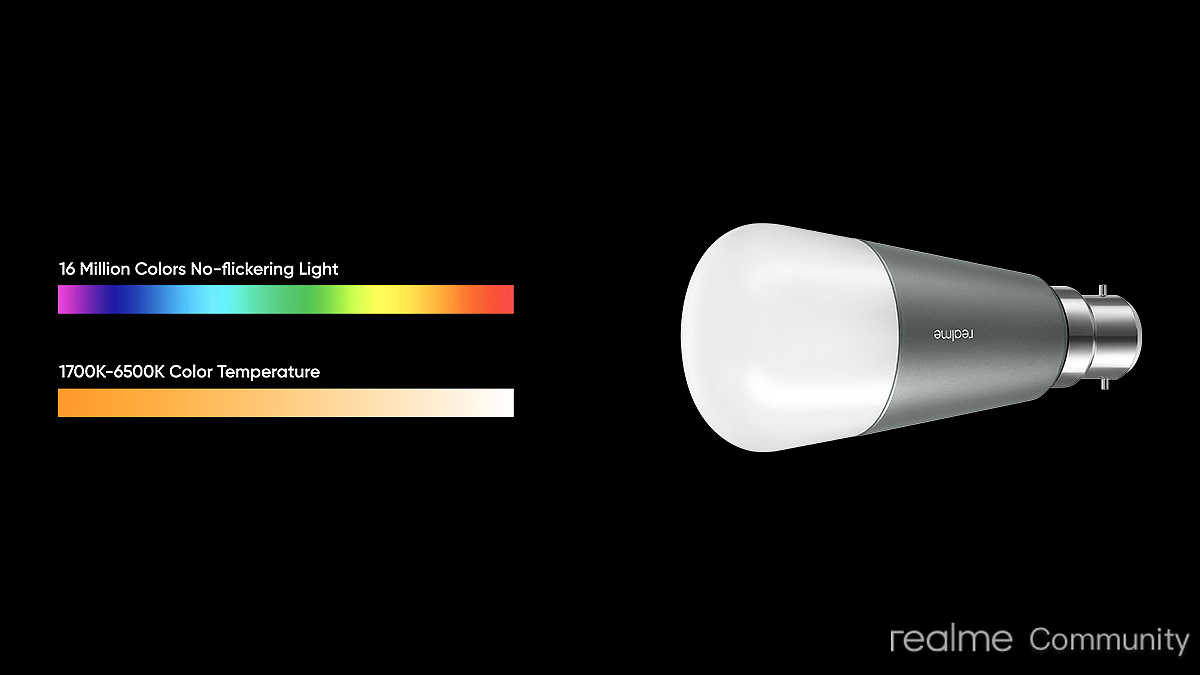 Realme recently launched a smart bulb with a 16 million colour range.