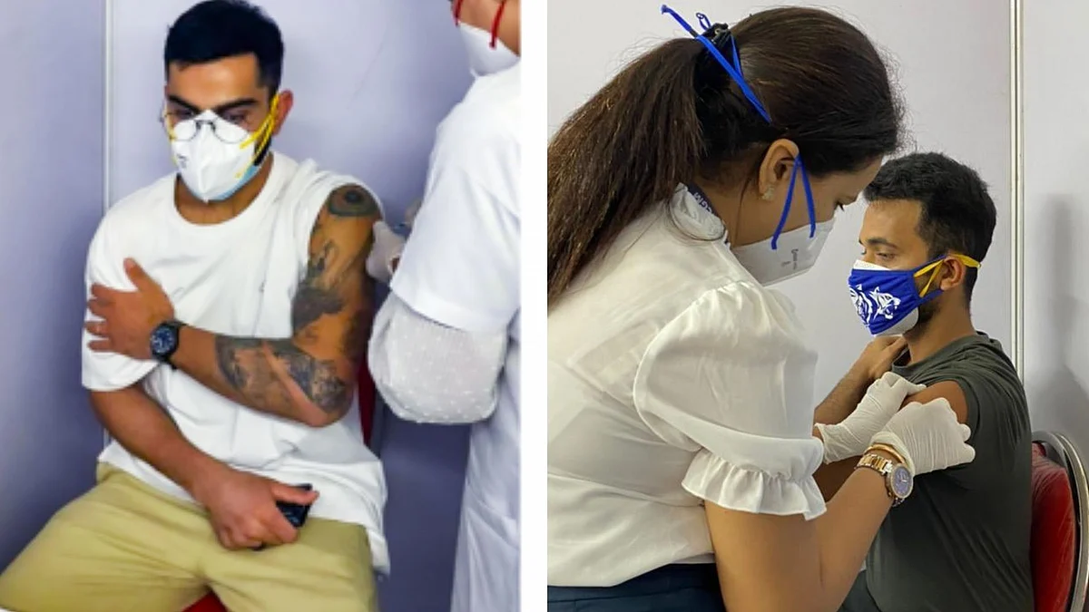 India skipper Virat Kohli and Ajinkya Rahane received their vaccine shot against the novel coronavirus