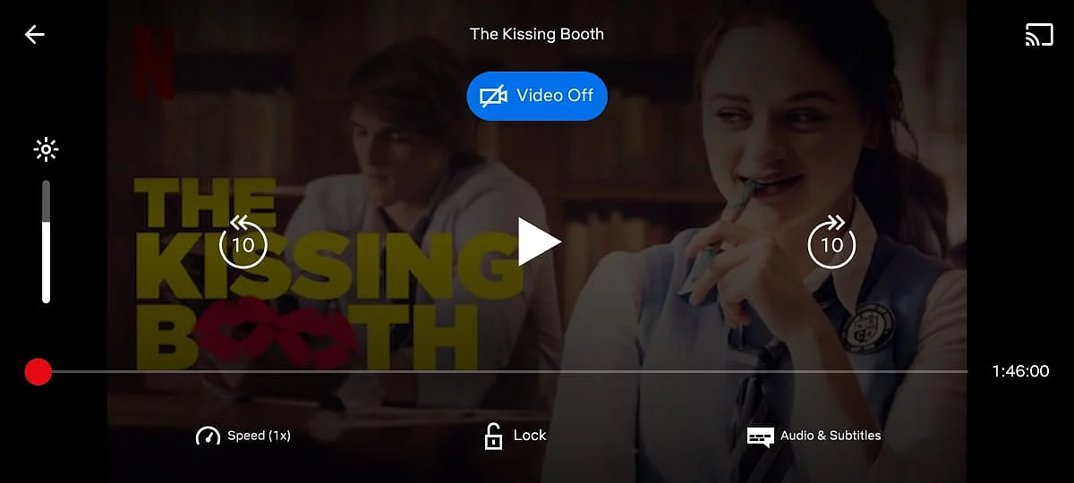You can toggle between Audio and Video only options on Netflix.