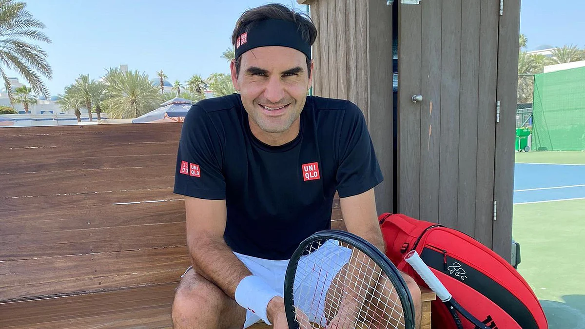 Roger Federer during ATP Tour in March this year