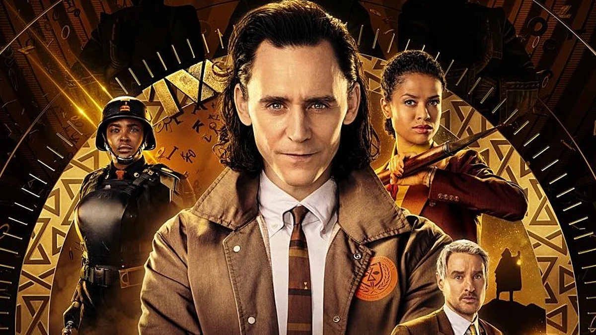 'Loki' poster, which features actors Wunmi Mosaku, Tom Hiddleston, Gugu Mbatha-raw and Owen Wilson (L-R), was shared on Twitter