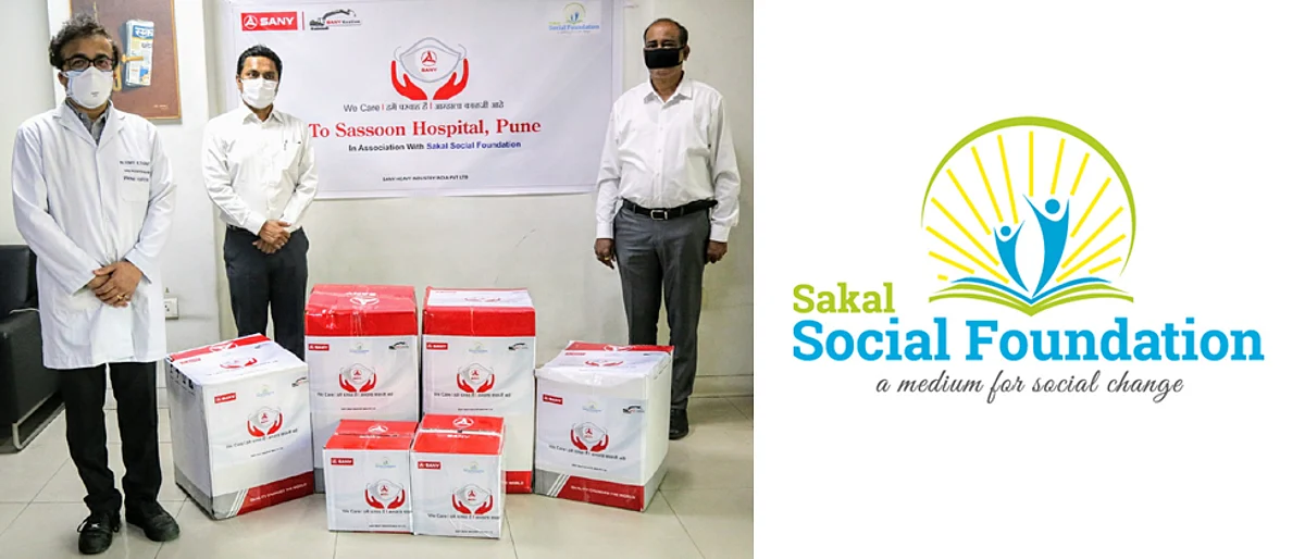 Sany joins hands with Sakal Social Foundation for providing PPE kits and masks to Sassoon Hospital