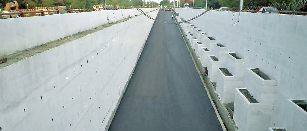 Grade separator installed at KSB Chowk