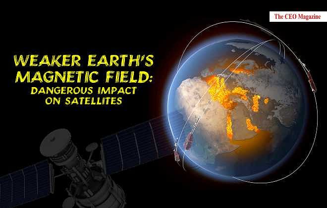 WEAKER EARTH’S FIELD DANGEROUS IMPACT ON SATELLITES