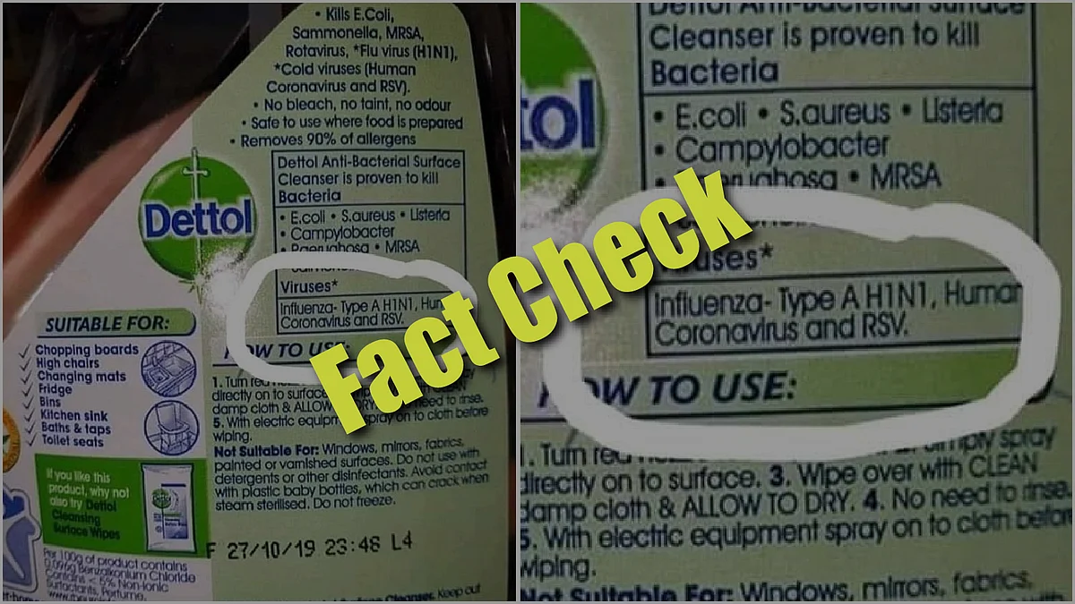factcheck : ഡെറ്റോളിന്റെ ലേബലില് ‘കൊറോണ’, വൈറസിനെക്കുറിച്ച് കമ്പനി നേരത്തെ അറിഞ്ഞു, പ്രചരണം വ്യാജം