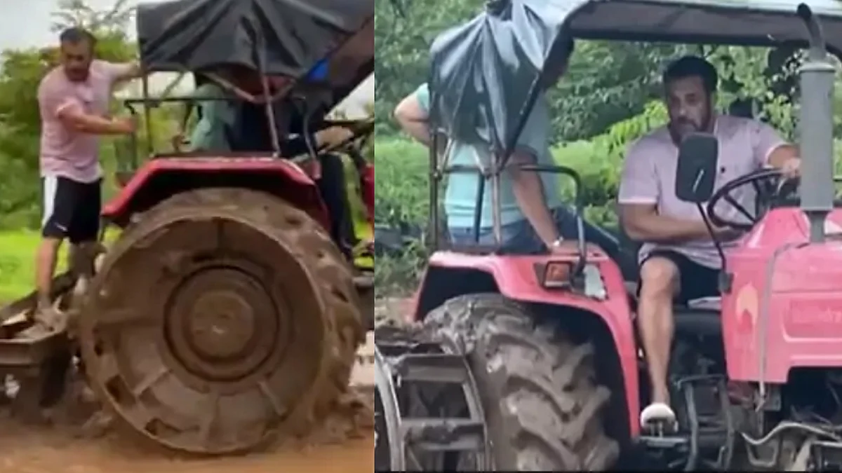 വിമിര്ശിച്ചവര്ക്ക് മറുപടിയായി വീഡിയോ; ട്രാക്ടറില് നിലം ഉഴുതുമറിക്കുന്ന സല്മാന്ഖാന്