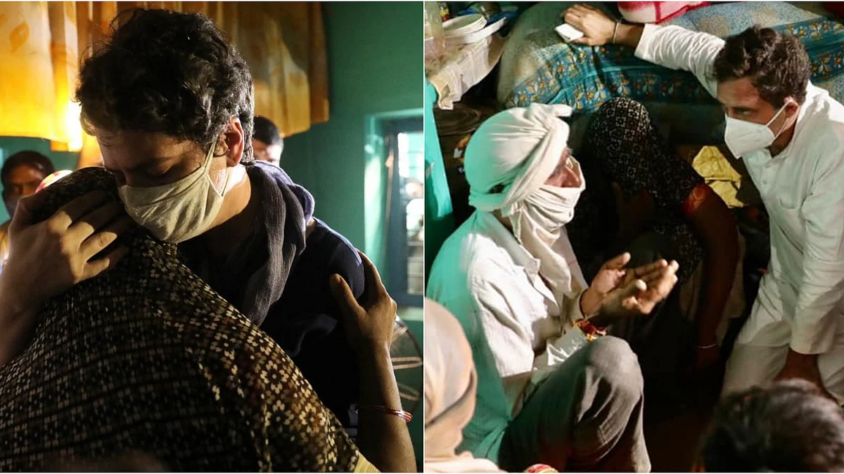 നീതി ഉറപ്പാക്കണമെന്ന് ഹത്രസ്
പെണ്കുട്ടിയുടെ അമ്മ ; കുടുംബത്തെ ചേര്ത്തുപിടിച്ച് രാഹുലും പ്രിയങ്കയും