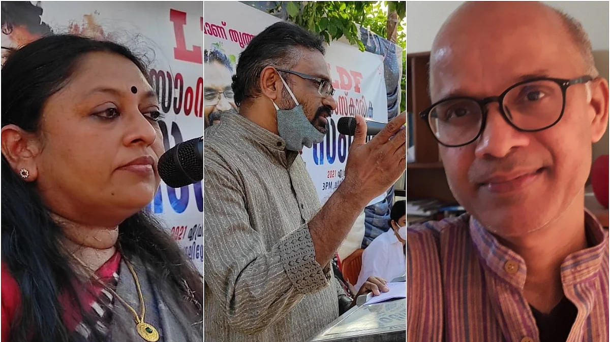 ബല്റാമിനെതിരെ വോട്ട് പിടിക്കാന് പോകുന്ന മീരയും ബെന്യാമിനുമുള്പ്പെടെ കെ കെ രമക്ക് വോട്ട് തേടുമോ എന്ന് കരുണാകരന്