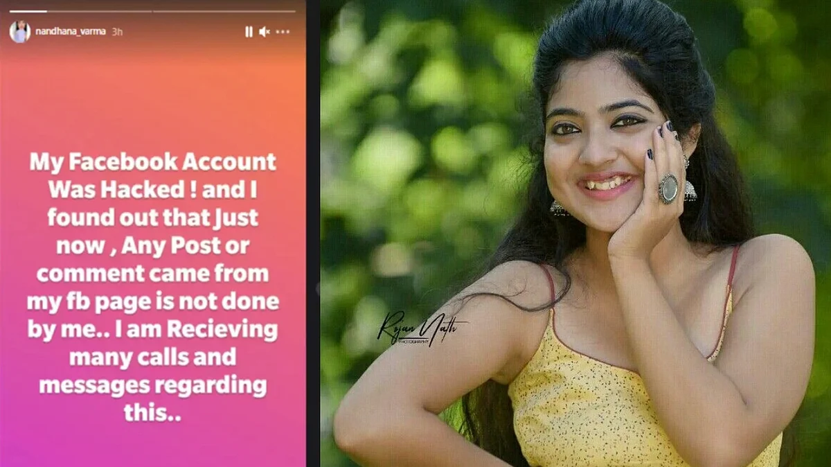 ഫേസ്ബുക്ക് ഹാക്ക് ചെയ്തെന്ന് നന്ദന വര്മ്മ, നടിക്കെതിരെ അധിക്ഷേപ കമന്റെന്ന് വിമര്ശനം
