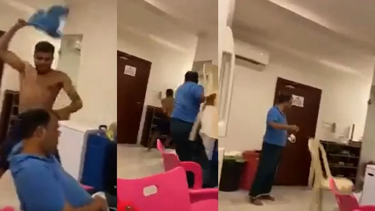 അര്ജന്റീനന് ആരാധകനായ സുഹൃത്തിന്റെ ആര്പ്പുവിളി, കസേരയുമായി 'തല്ലാനോടി' പ്രവാസി സുഹൃത്ത്; വൈറല് വീഡിയോ