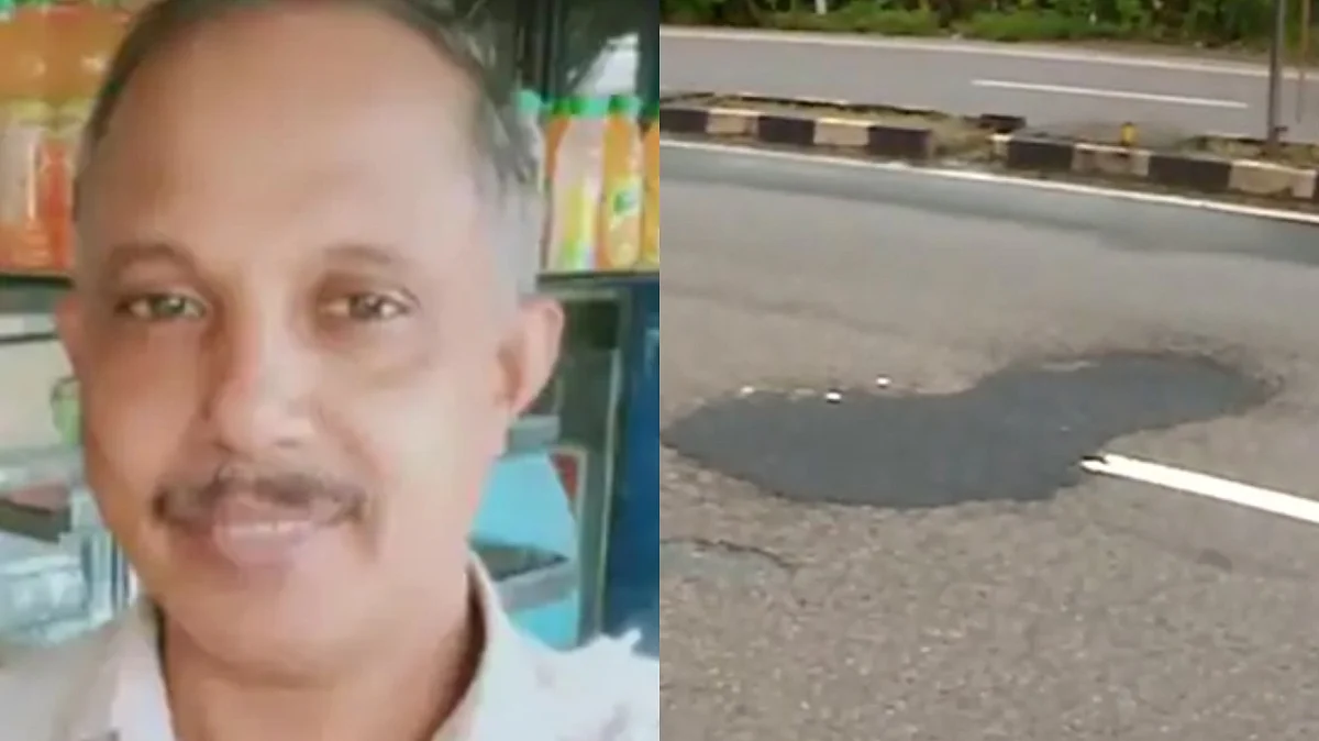 ദേശീയപാതയിലെ കുഴിയില് വീണ ബൈക്ക് യാത്രികന് വാഹനമിടിച്ച് മരിച്ചു; പിന്നാലെ കുഴികള് അടച്ച് അധികൃതര്